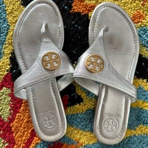 Tory Burch Silver Sandals
